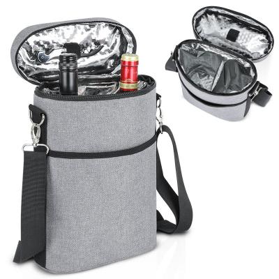  Factory Custom Cooler Bag Thermal Insulated Wine Cooler Outside Delivery Bag 