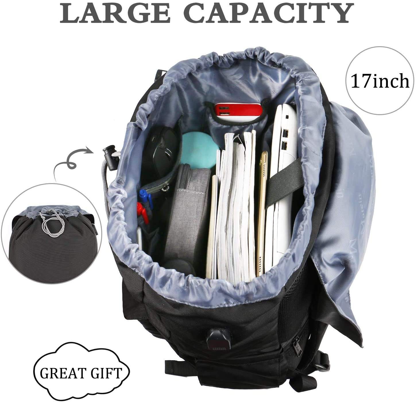 17 Inches Backpacks For Computers Travel Laptop Backpack Outdoor School Back Pack Casual Hiking Backpack