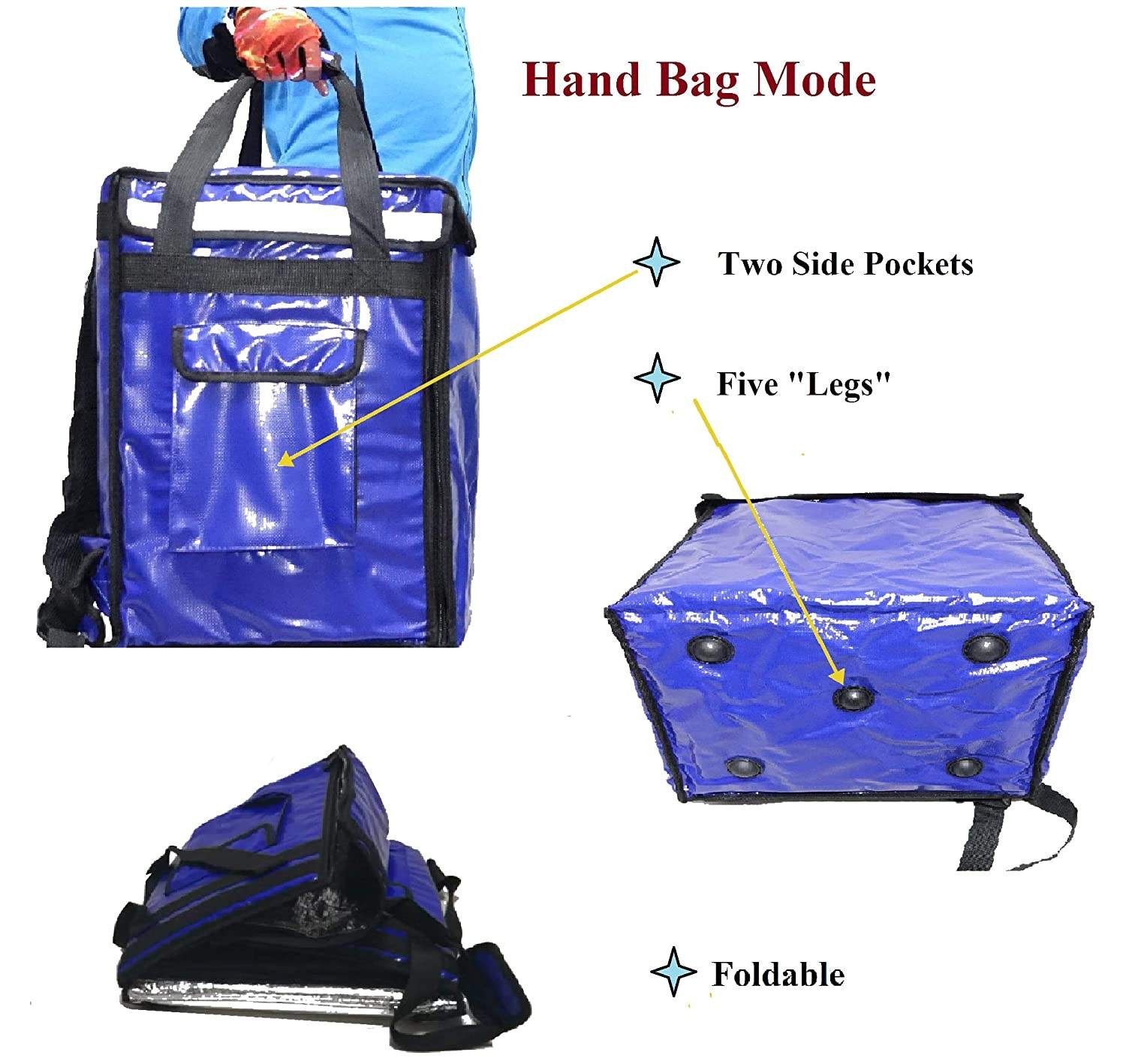Bsci Factory Insulated Pizza Delivery Bag Food Delivery Backpack 