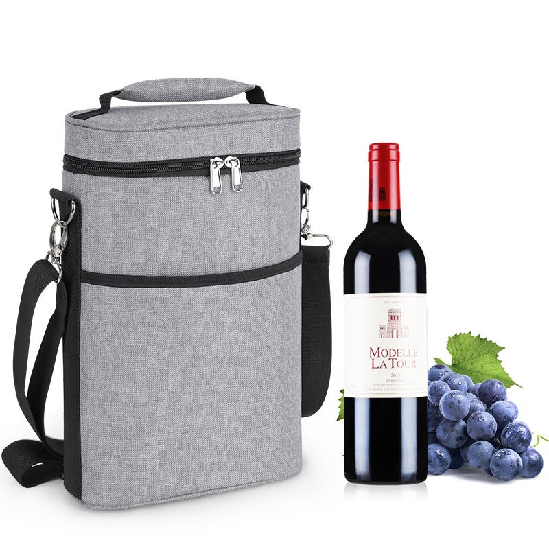 Factory Custom Cooler Bag Thermal Insulated Wine Cooler Outside Delivery Bag 