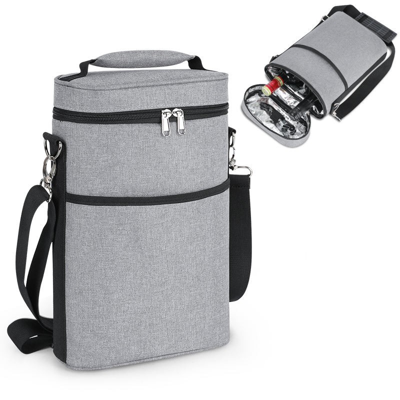  Factory Custom Cooler Bag Thermal Insulated Wine Cooler Outside Delivery Bag 