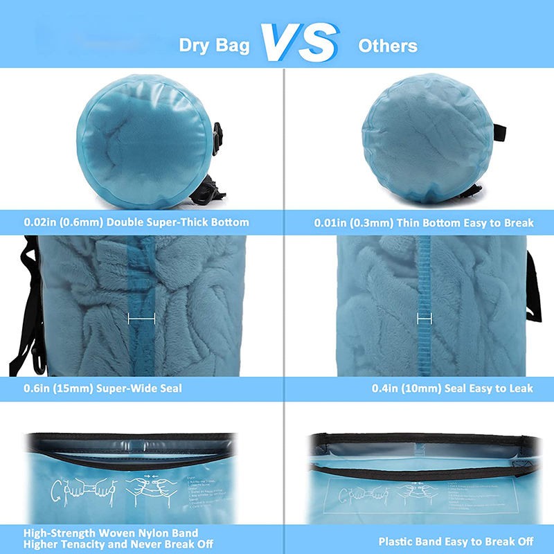 SAVE 2023 Lightweight Dry Bag Backpack, 2L/5L/10L/20L/30L/40L Transparent PVC Dry Bag Waterproof Dry Bags