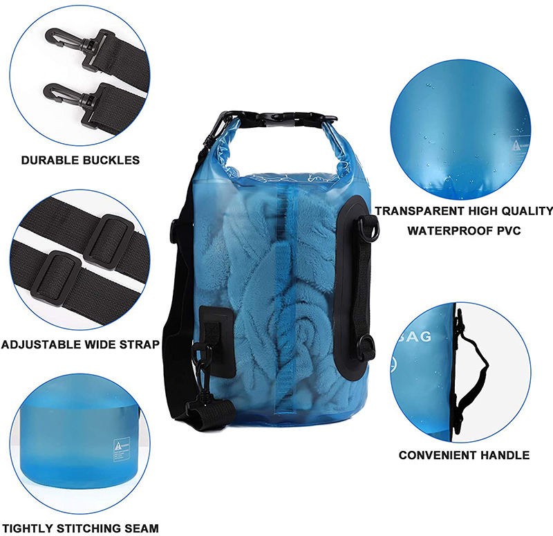 SAVE 2023 Lightweight Dry Bag Backpack, 2L/5L/10L/20L/30L/40L Transparent PVC Dry Bag Waterproof Dry Bags