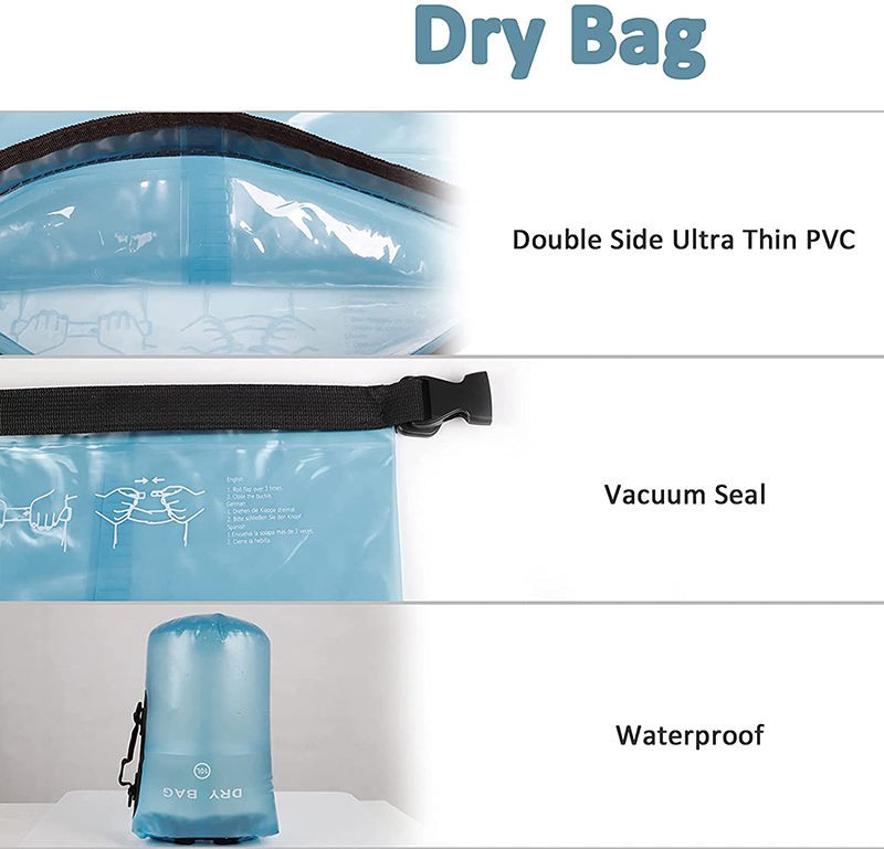 SAVE 2023 Lightweight Dry Bag Backpack, 2L/5L/10L/20L/30L/40L Transparent PVC Dry Bag Waterproof Dry Bags