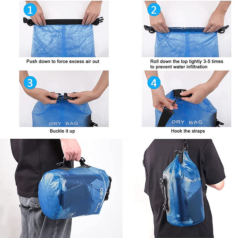SAVE 2023 Lightweight Dry Bag Backpack, 2L/5L/10L/20L/30L/40L Transparent PVC Dry Bag Waterproof Dry Bags